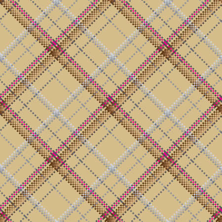 Checkered classical pattern tartan. Pixel abstract seamless texture. Traditional color wallpaper in stripe. Scottish cage. Vector graphics printing on fabrics, shirts and textiles.のイラスト素材