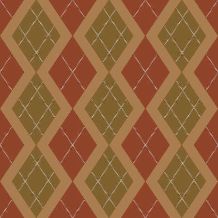 Argyle pattern seamless composed of diamonds of various colors on a plain background, used in...