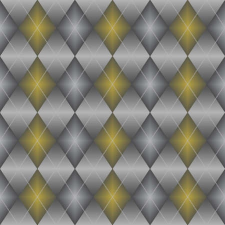 Argyle pattern seamless composed of diamonds of various colors on a plain background, used in knitted garments such as sweaters and socks. Fabric texture background. Vector.の写真素材