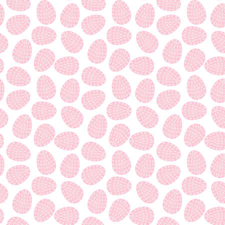 Easter eggs seamless abstract pattern. Festive stylish wallpaper. Vector illustration.のイラスト素材
