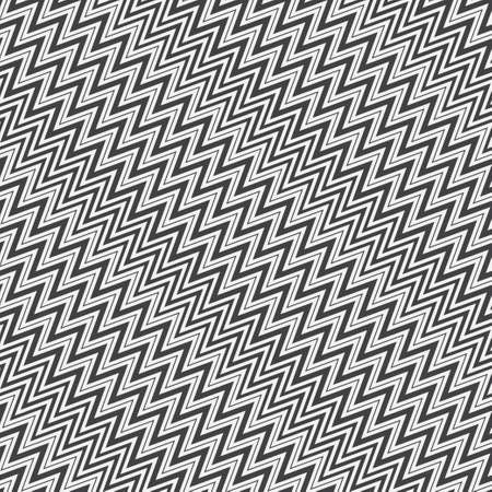 Seamless abstract background. A geometrical ornament from a diagonal zigzag of lines of various thickness. Vector illustration.のイラスト素材
