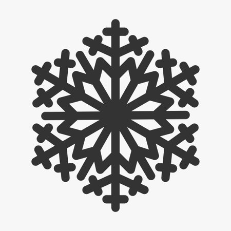 Abstract christmas snowflake. The winter design element is isolated on a white background. Vector New Year's illustration.のイラスト素材