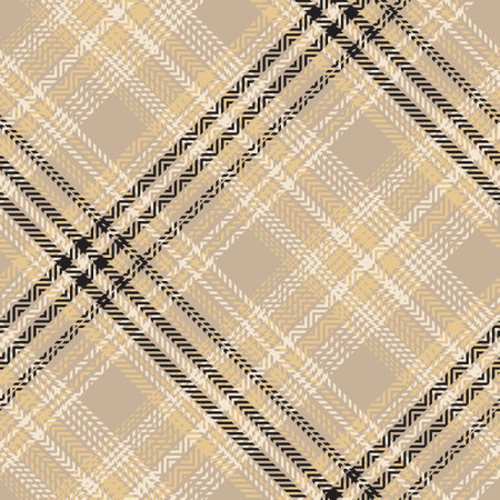 Check plain seamless pattern. Yellow, gray texture herringbone. Scottish fashion cage background. Vector graphics of printing on fabric, shirt, textile, curtain and tablecloth.のイラスト素材