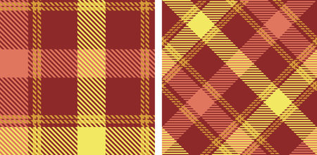 Plaid seamless pattern. Colored background scottish checkered. Tartan wallpaper abstract texture. Vector graphics printing on fabric, shirt, textile, curtain and tablecloth.のイラスト素材