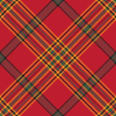 Plaid seamless vector pattern. Colored background scottish checkered texture. Tartan cage fashion wallpaper. Printing on fabric, shirt, textile, curtain and tablecloth. Vector.のイラスト素材