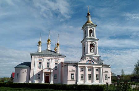 Ancient historical building of orthodox church cathedral in Russia, Ukraine, Belorus, Slavic people...
