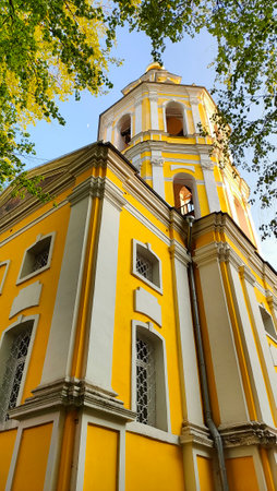 St. Andrew's monastery Russian orthodox church temple cathedral ancient in Moscowの写真素材