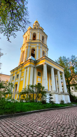 St. Andrew's monastery Russian orthodox church temple cathedral ancient in Moscowの写真素材