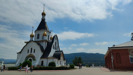 Russian Orthodox Church Cathedral Monastery historical ancient classical monumental building...
