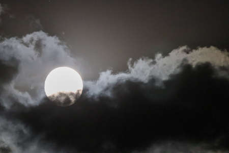 Full moon over Nebraska in June 2021. High quality photoの写真素材