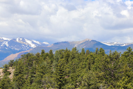 Estes Park Colorado Rocky Mountain Hiking Trial Views. High quality photoの写真素材