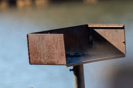 Outdoor old park camping grill for public use. High quality photoの写真素材