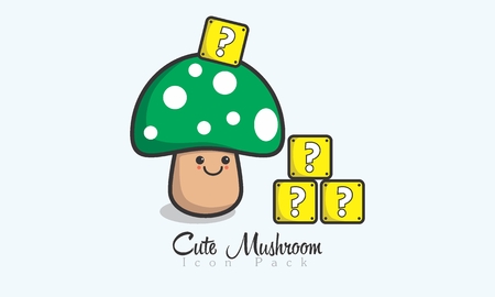 Cute Mushroom Icon.のイラスト素材