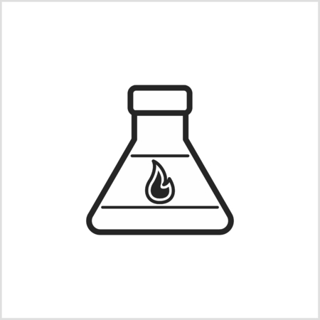 Test Tubes Icon design on white backdrop illustration.のイラスト素材
