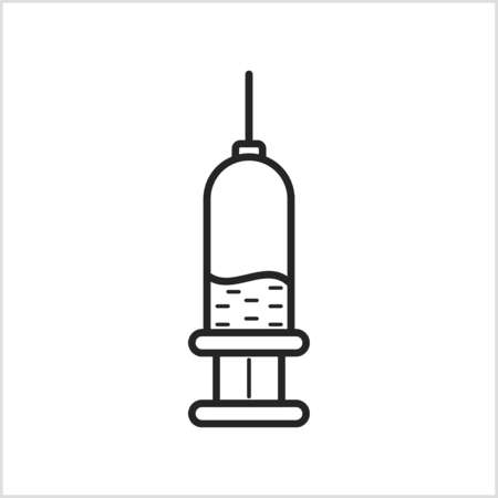 Injection icon design on white backdrop illustration.のイラスト素材