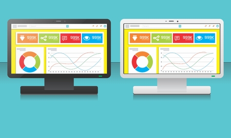 Blank Device Smartphone, Tablet, LCD, Smartwatchのイラスト素材