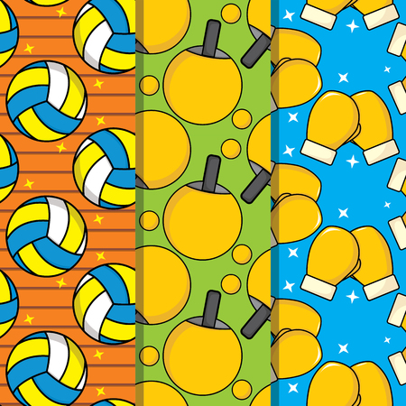 Sport Colorful Seamless Patternのイラスト素材