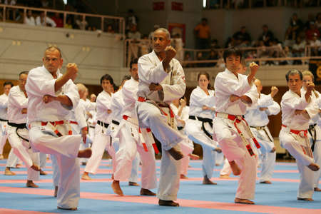 Okinawa, Japan- August 16, 2009- Karate & Kobudo world tournamentのeditorial素材