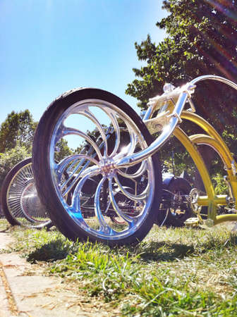Cool bicycle at a bike show 
