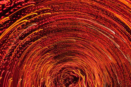 Abstract long exposure blurred lights
