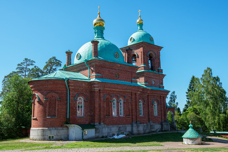 Resurrection Skete on Valaam. The wonderful island Valaam is located on Lake Lodozhskoye, Karelia. Balaam - a step to heavenの写真素材