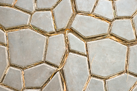 concrete tiled pavement backgroundの写真素材