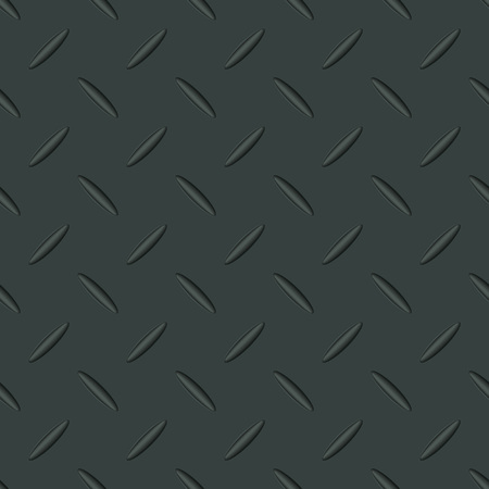 Metal texture seamless pattern with sample in swatches panel. Steel surface background. Vector illustration.のイラスト素材