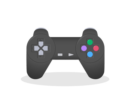 A Vector illustration of a famous game console joystick. Popular old videogame manipulator....