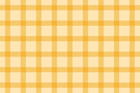 Seamless vichy pattern vector in pastel orange colors. Gingham check plaid graphic for wrapping, packaging, tablecloth, fabric design. Easter holiday textile designのイラスト素材