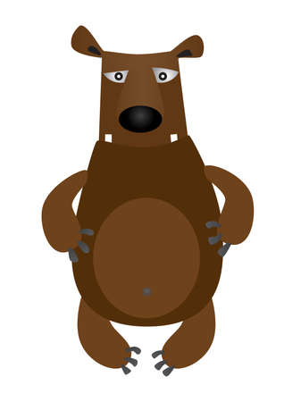 Bear on white backgroundのイラスト素材