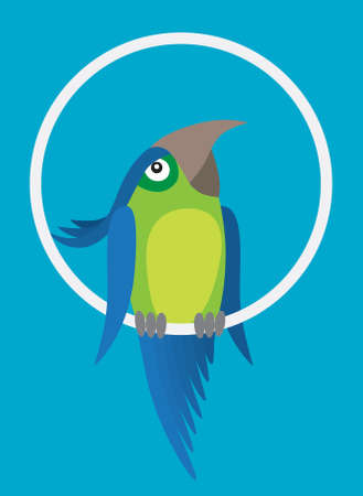 funny parrotのイラスト素材