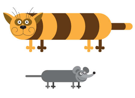 Cat and mouseのイラスト素材