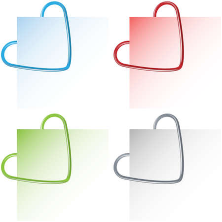 Set  of heart clips for a sheet corner #2のイラスト素材