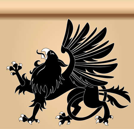 Heraldic griffinのイラスト素材