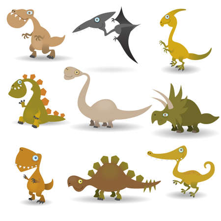 Dinosaurs setのイラスト素材