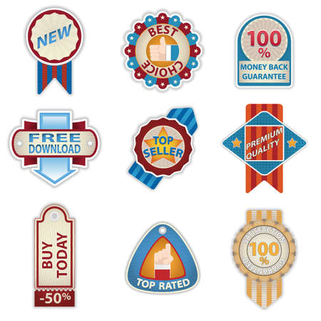 Retro Vintage Badges setのイラスト素材