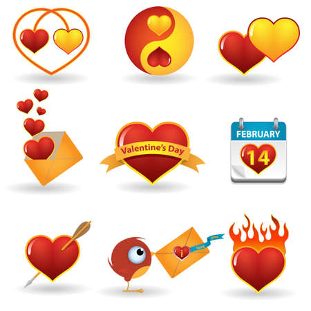 Valentines day icon setのイラスト素材