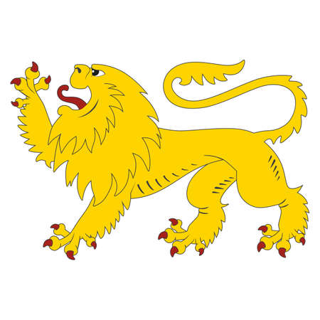 heraldic lionのイラスト素材