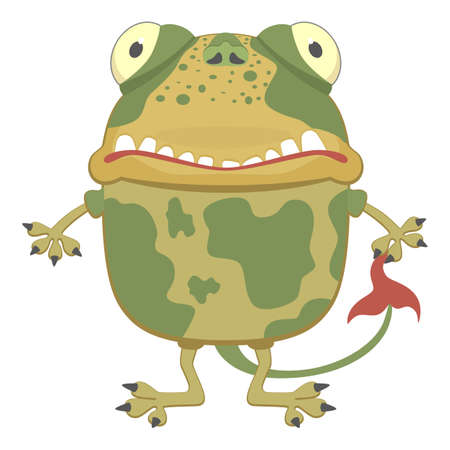 Funny Green monster2のイラスト素材