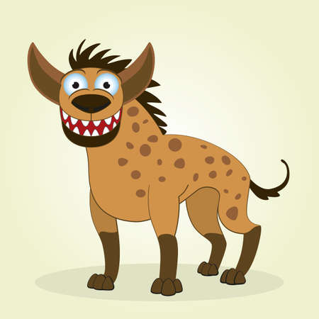Vector Illustration of Cartoon Hyenaのイラスト素材