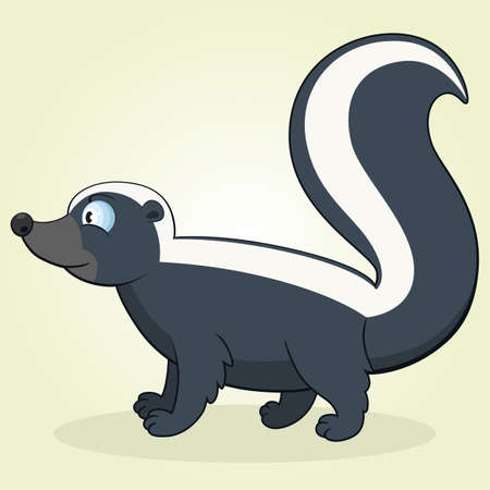 Vector Illustration of Cartoon Skunkのイラスト素材