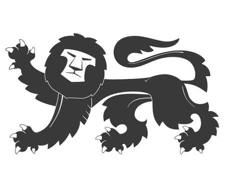 Black Heraldic Lionのイラスト素材