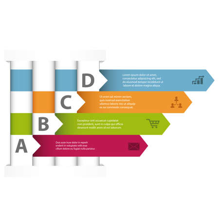Modern interwoven design infographic templateのイラスト素材