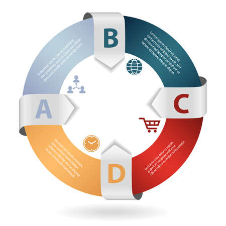Round infographic design templateのイラスト素材