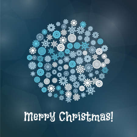 Snowflake Christmas Banner. Vector Illustrationのイラスト素材