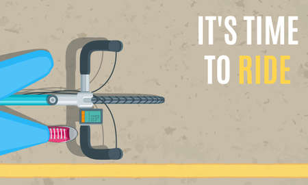 Bicycle top viewのイラスト素材