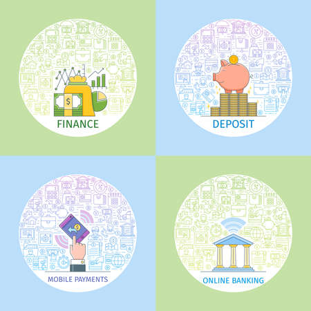 Business concepts setのイラスト素材