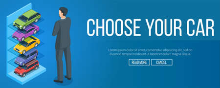 Man chooses a carのイラスト素材