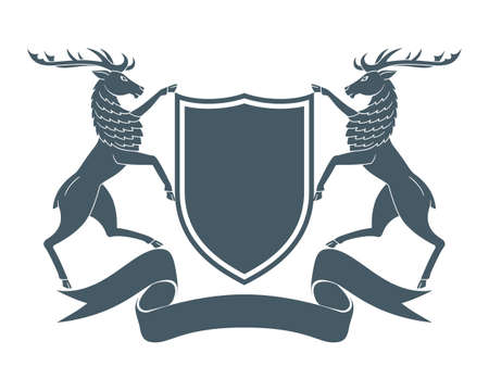 coat of arms deerのイラスト素材
