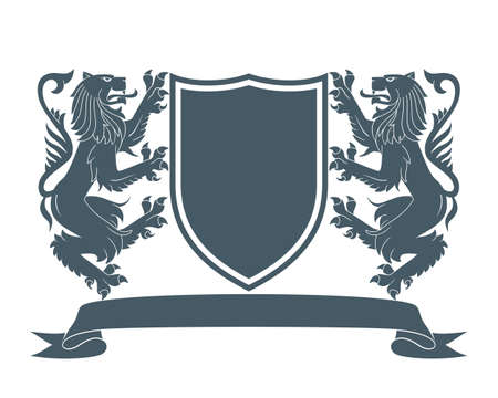 coat of arms lion 2のイラスト素材